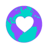 World Icon with a heart
