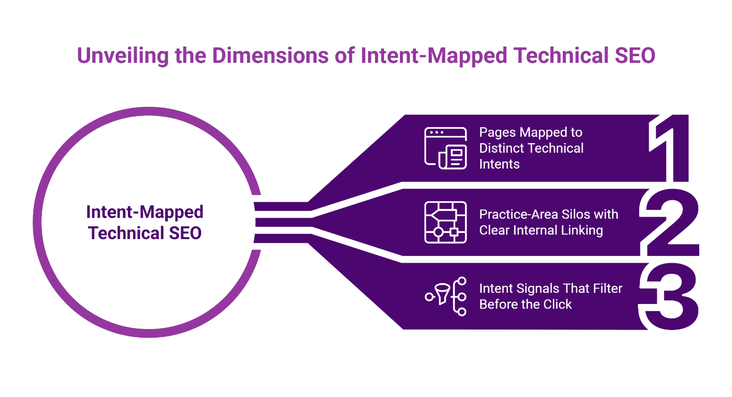 Dimensions of intent-mapped technical SEO for engineering firms.